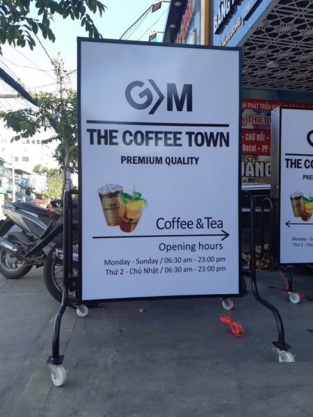 Mẫu bảng quảng cáo cafe