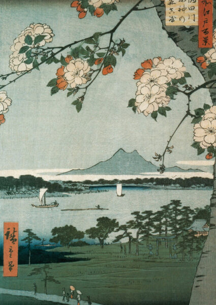 Tranh Nhật Bản vẽ núi Phú Sĩ nổi tiếng năm châu