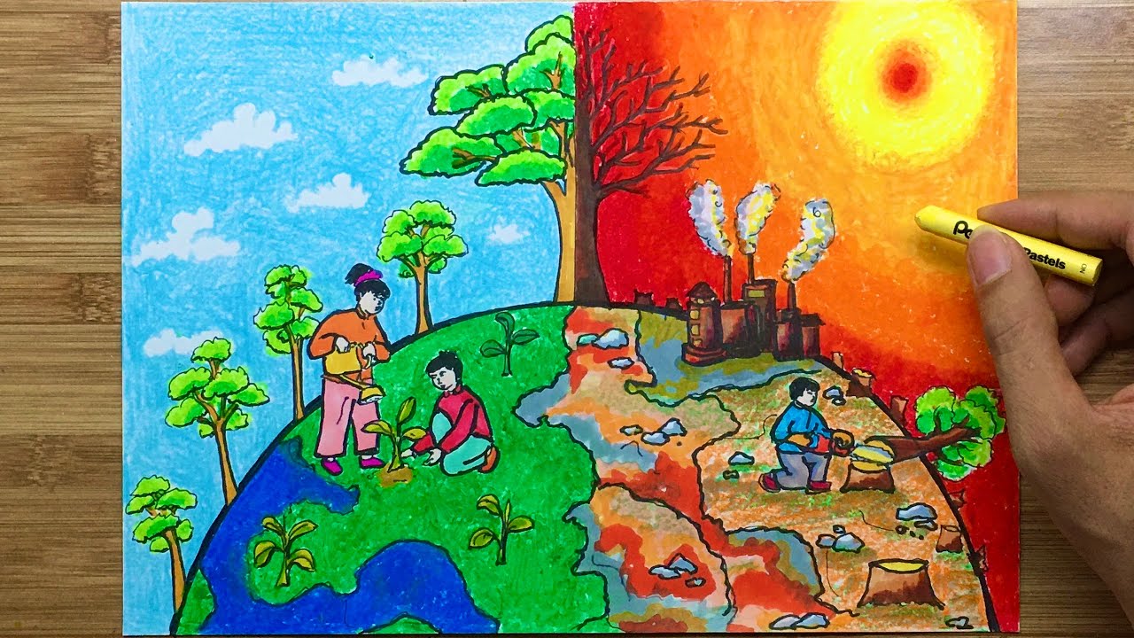 Top hơn 100 tranh vẽ đề tài môi trường hay nhất  thtantai2eduvn