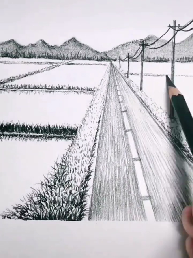 Vẽ tranh phong cảnh bình yên bằng bút chì  Painting peaceful landscapes  with a pencil  YouTube